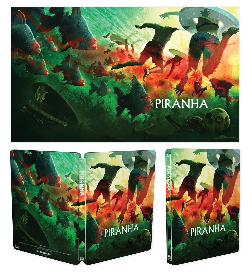 Piranha 1978 Steelbook Blu-ray Art
