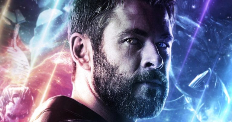 Thor est pris au dépourvu au boulot dans Avengers: Fin de partie dans les coulisses Photo